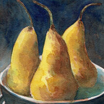 Watercolor Pears
